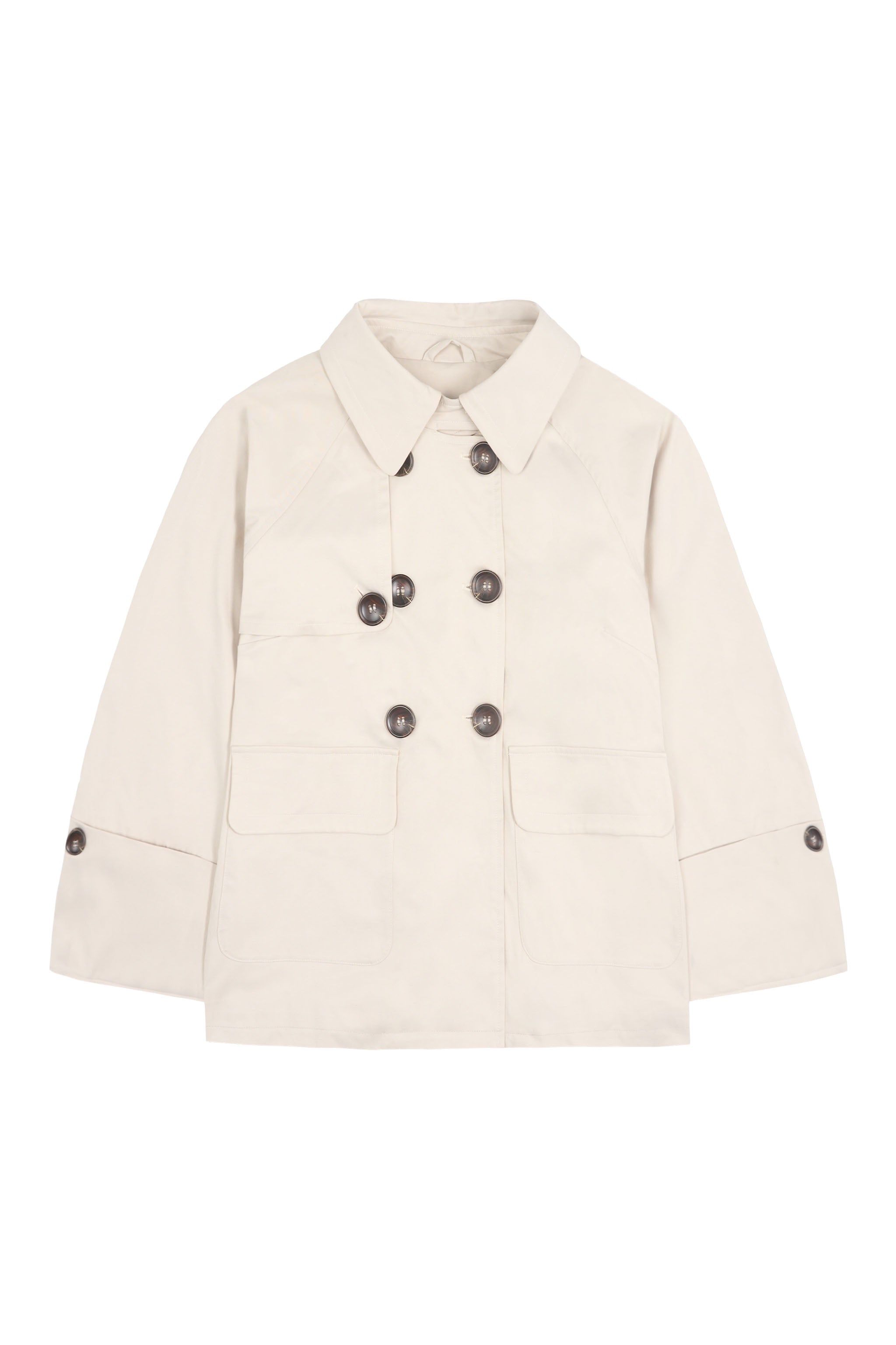 Duffy Pea Coat in Classic Beige